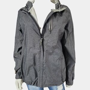 Paradox Long Sleeve Hooded Packable Rain Jacket Size M